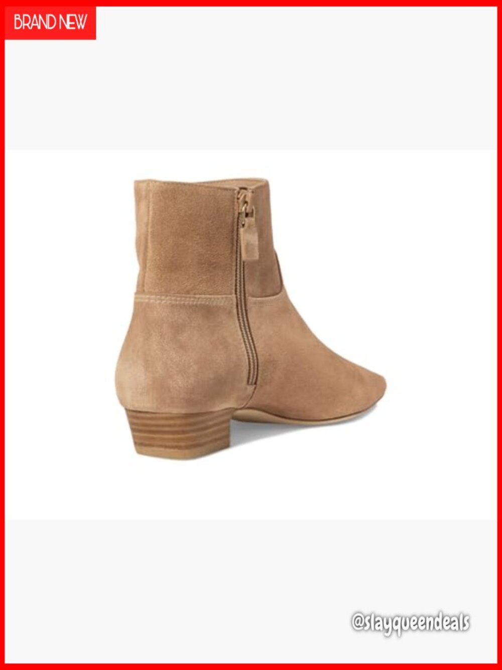 Leather Zip Booties Ankle Boots Heeled - Picture 5 of 7